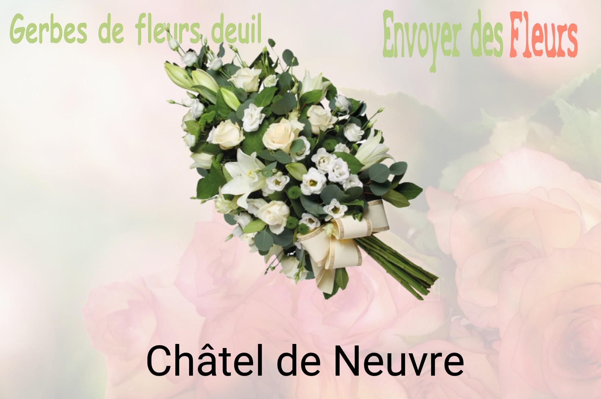 Gerbe de fleurs de deuil livrée à Châtel-de-Neuvre